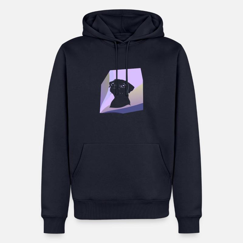 Chien Chiot Koeter - Sweat à capuche Premium bio Homme - bleu marine
