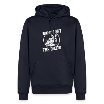 Dirtbike Rider FMX Delight MX Motocross Supercross - Männer Premium Bio Hoodie - Navy - Vorne - Nico (187cm)