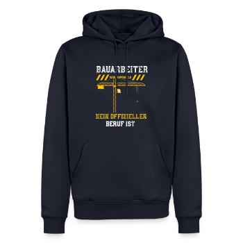 Bauarbeiter Weil Superheld Kein... - Männer Premium Bio Hoodie - Navy - Vorne - Nico (187cm)