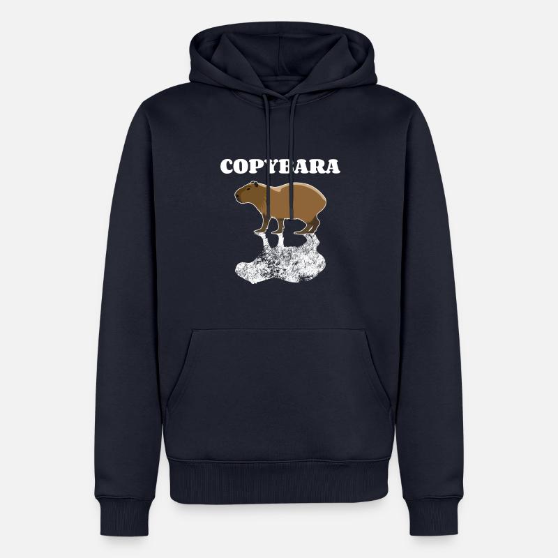 Copybara - Capybara Word Copy Stil - Ekologisk premiumluvtröja herr - marinblå