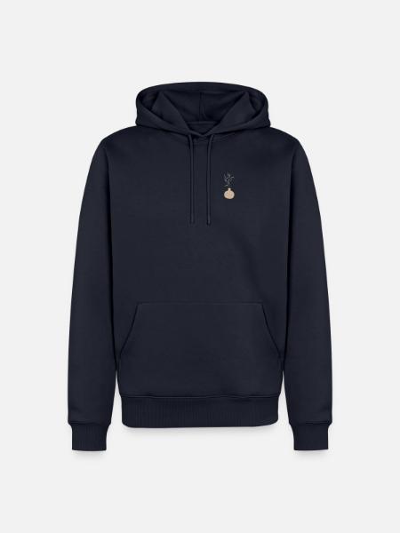 Blume in Vase - Männer Premium Bio Hoodie - Navy