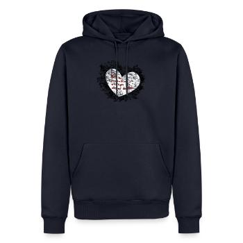 romantische liebeserklärung - Männer Premium Bio Hoodie - Navy - Vorne - Nico (187cm)