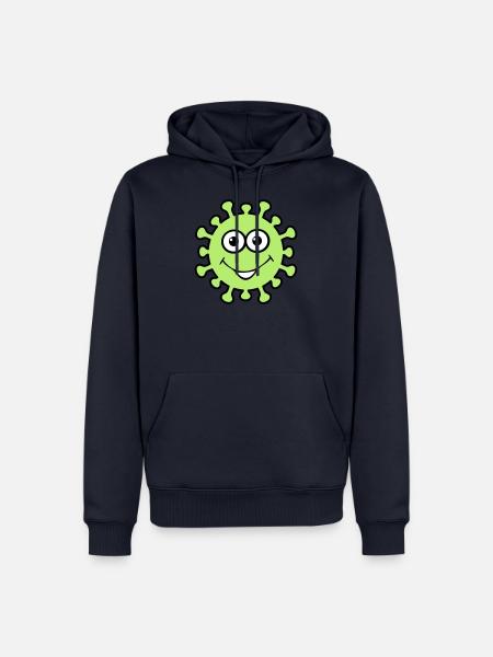 Happy Virus - Männer Premium Bio Hoodie - Navy