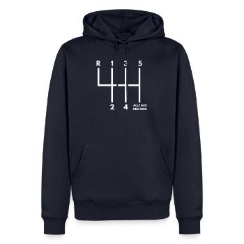Alle Aus Dem Weg Schaltung - Männer Premium Bio Hoodie - Navy - Vorne - Nico (187cm)