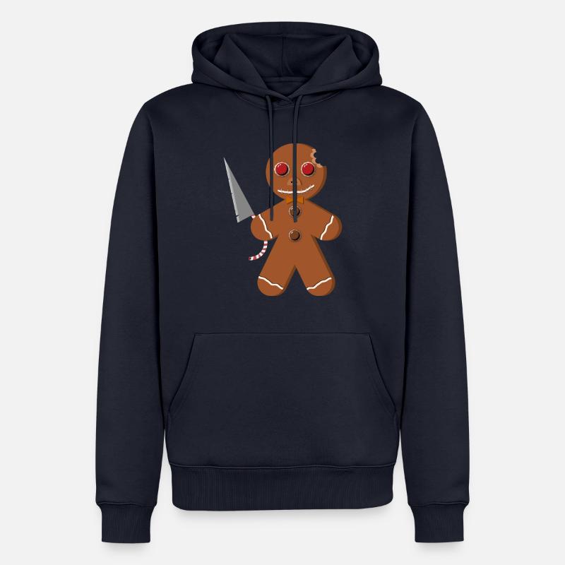 Ich bin nur ein süßer Lebkuchenmann - Männer Premium Bio Hoodie - Navy