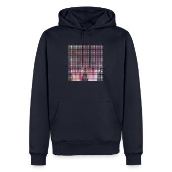Letter W, Name, der Buchstabe W - Männer Premium Bio Hoodie - Navy - Vorne - Nico (187cm)