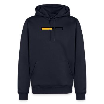 50 percent - Sweat à capuche Premium bio Homme - bleu marine - Devant - Nico (187cm)