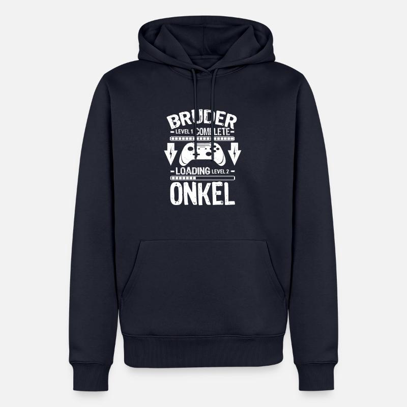 Bruder Level Complete Werdender Onkel Loading - Männer Premium Bio Hoodie - Navy
