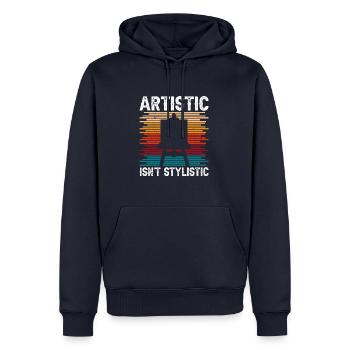 Funny Art Painter Artistic Isn´t Stylistic Drawing - Männer Premium Bio Hoodie - Navy - Vorne - Nico (187cm)