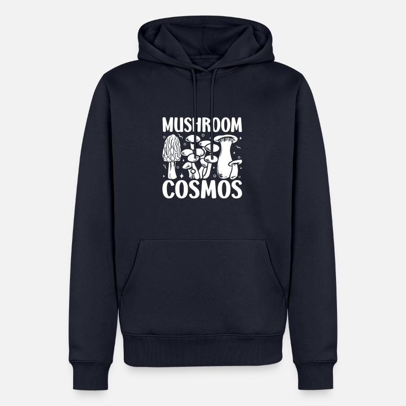 Morille Champignon Cosmos - Sweat à capuche Premium bio Homme - bleu marine