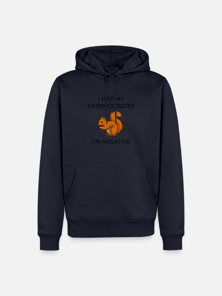 Patience tested ... negative - Männer Premium Bio Hoodie - Navy