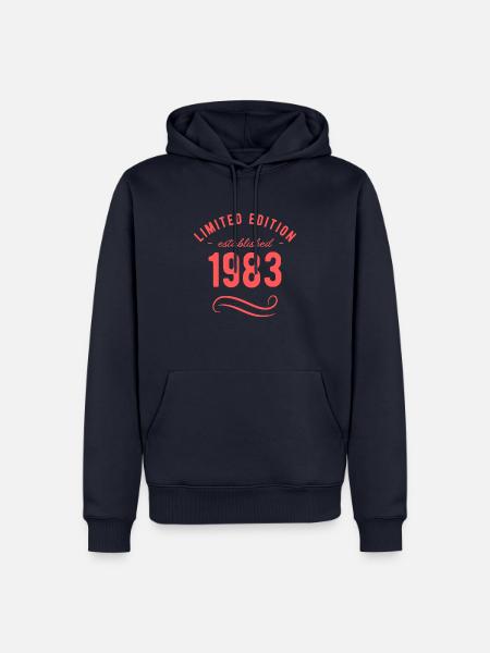 Limited Edition 1983 Geburtstag - Männer Premium Bio Hoodie - Navy
