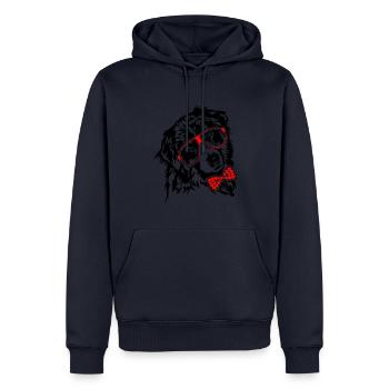 AUSTRALIAN SHEPHERD Brille Hunde Hund Aussie - Männer Premium Bio Hoodie - Navy - Vorne - Nico (187cm)