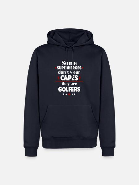 Manche Helden tragen keine Umhänge,Golfer - Männer Premium Bio Hoodie - Navy