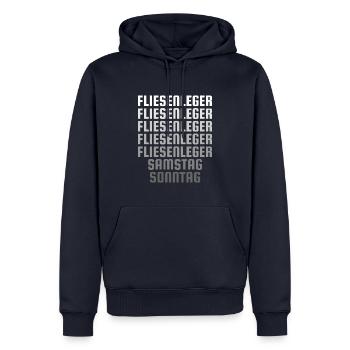 Fliesenleger Handwerker - Männer Premium Bio Hoodie - Navy - Vorne - Nico (187cm)