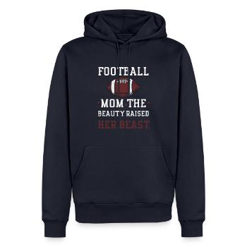 Football Mom The Beauty Raised H... - Männer Premium Bio Hoodie - Navy - Vorne - Nico (187cm)