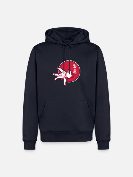 Judo zweifarbig - Männer Premium Bio Hoodie - Navy