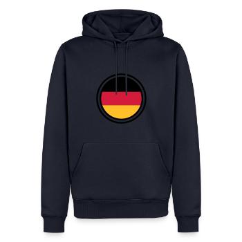 Allemagne - Sweat à capuche Premium bio Homme - bleu marine - Devant - Nico (187cm)