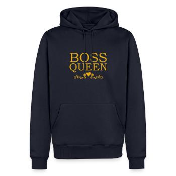 Boss Queen Lady Ladies Gift - Men’s Premium Organic Hoodie - navy - Front - Nico (187cm)
