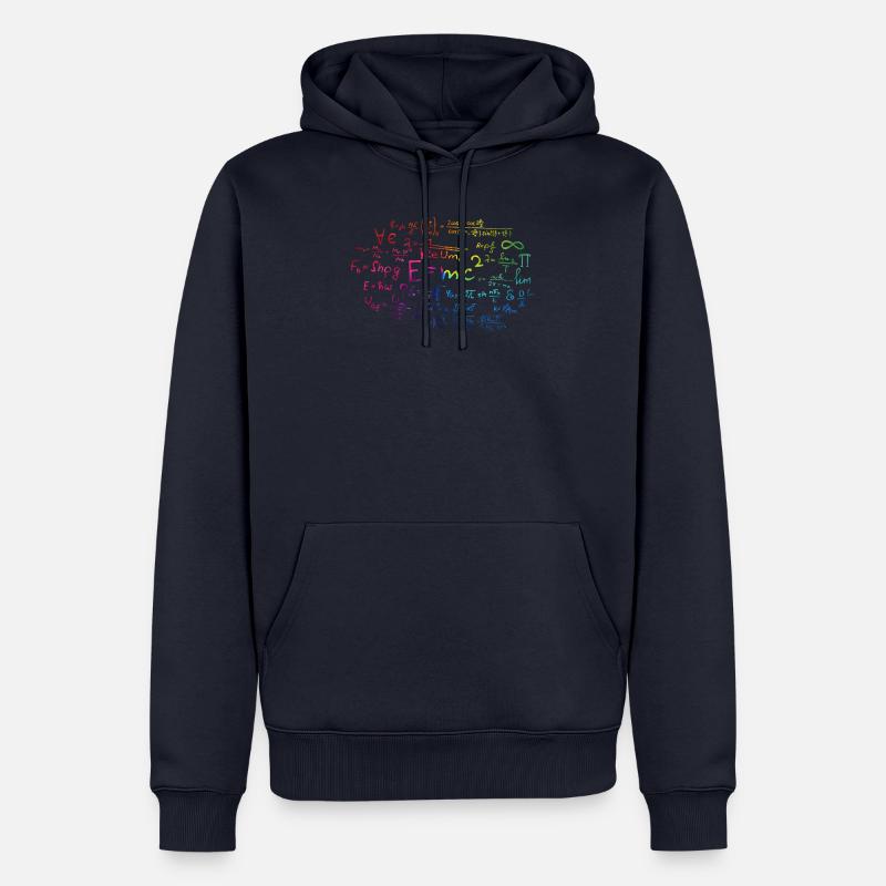 nerd math - Sweat à capuche Premium bio Homme - bleu marine