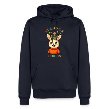 My Head is a Circus - Men’s Premium Organic Hoodie - navy - Front - Nico (187cm)