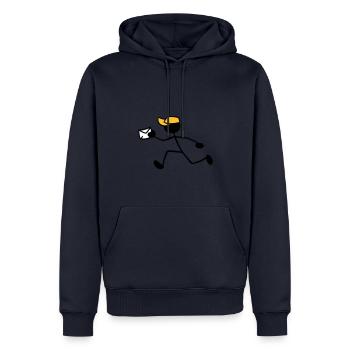 Postbote Kurier Briefzusteller Express Sendung - Männer Premium Bio Hoodie - Navy - Vorne - Nico (187cm)
