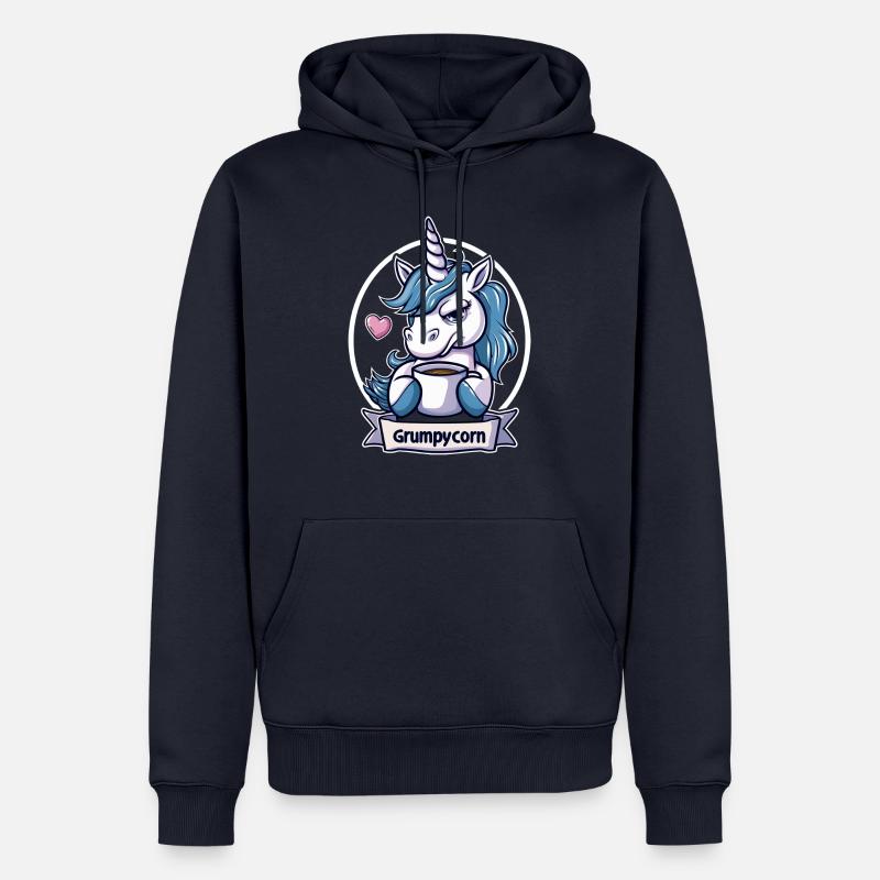 Grumpycorn - Männer Premium Bio Hoodie - Navy