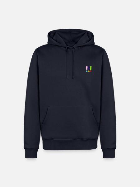 Die Drei !!! Logo Stick - Männer Premium Bio Hoodie - Navy