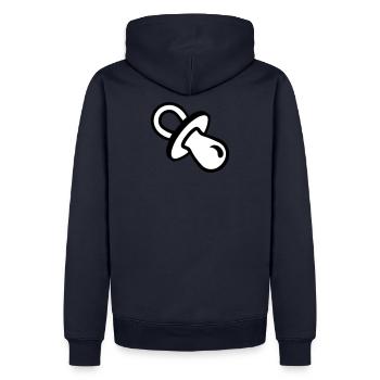 Sucette - Sweat à capuche Premium bio Homme - bleu marine - Dos - Nico (187cm)