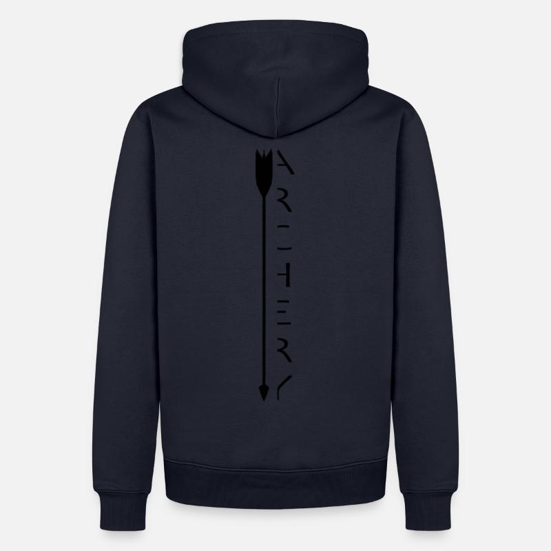 Bogenschießen Bogenschiessen Archery Pfeil Bogen - Männer Premium Bio Hoodie - Navy