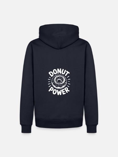 Donut Power lustiges Donutdesign - Männer Premium Bio Hoodie - Navy