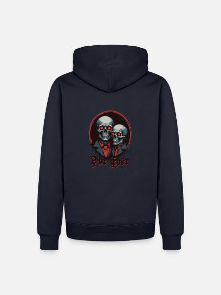 Skelett Paar - Männer Premium Bio Hoodie - Navy