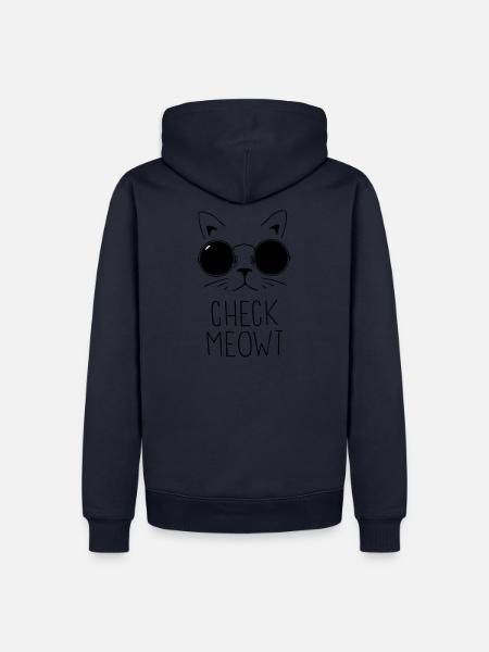 Funny shirt: Check MEOWT - Men’s Premium Organic Hoodie - navy
