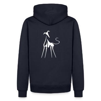 greyhound - Men’s Premium Organic Hoodie - navy - Back - Nico (187cm)