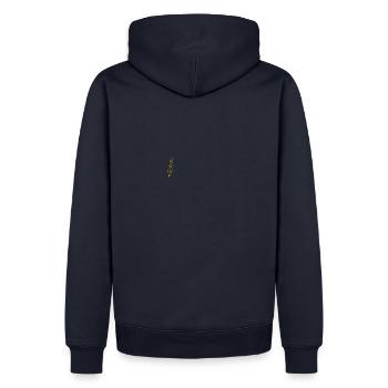 Autumn - Men’s Premium Organic Hoodie - navy - Back - Nico (187cm)