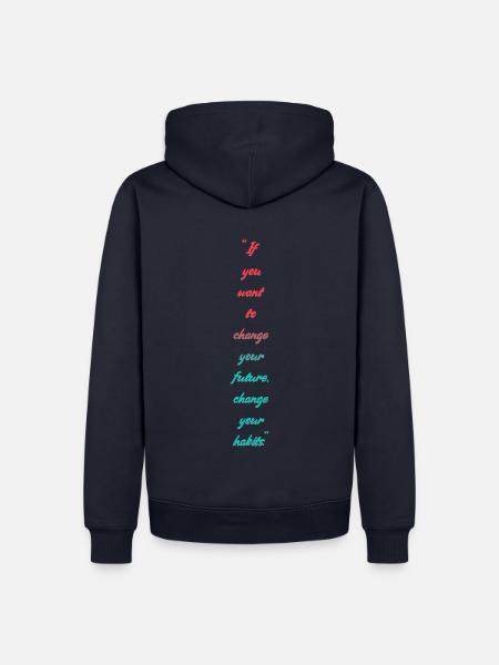 Change your habits - Männer Premium Bio Hoodie - Navy