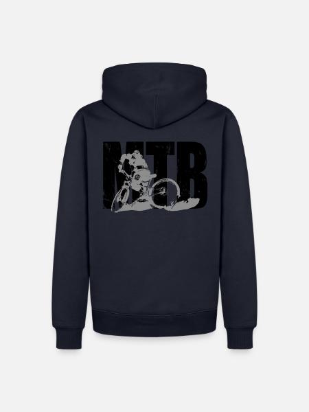 mtb mountain bike - Men’s Premium Organic Hoodie - navy