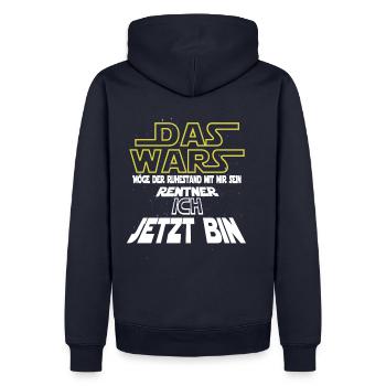 Das wars, Rentner ich jetzt bin ...! - Männer Premium Bio Hoodie - Navy - Hinten - Nico (187cm)