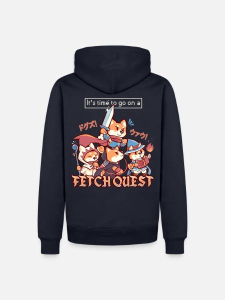 Es ist Zeit für eine Fetch Quest - Männer Premium Bio Hoodie - Navy