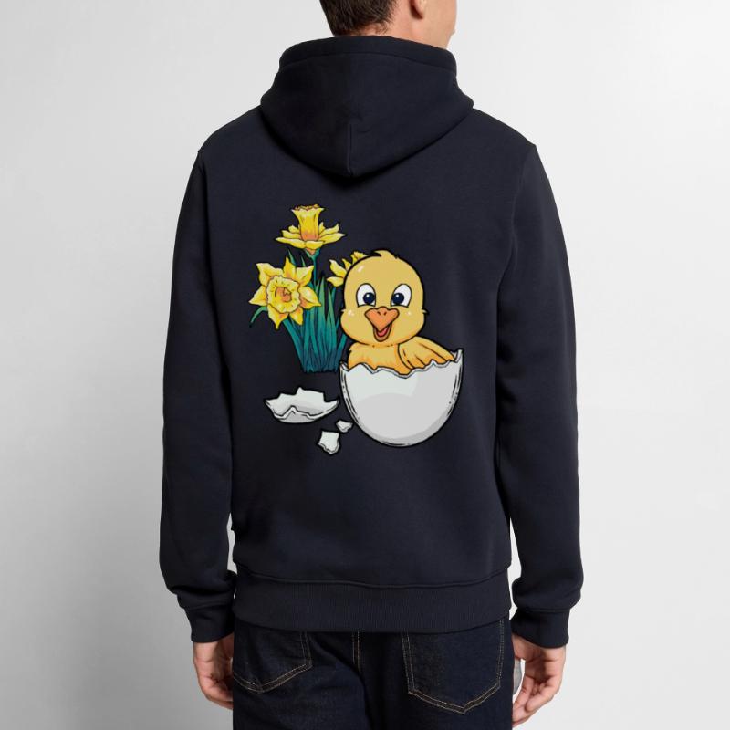 Joyeux Easter Chicks Easter Egg Kids Bébé Chick Egg Egg Sweat à capuche Premium bio Homme