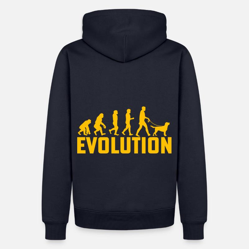 Évolution du Labrador - Sweat à capuche Premium bio Homme - bleu marine