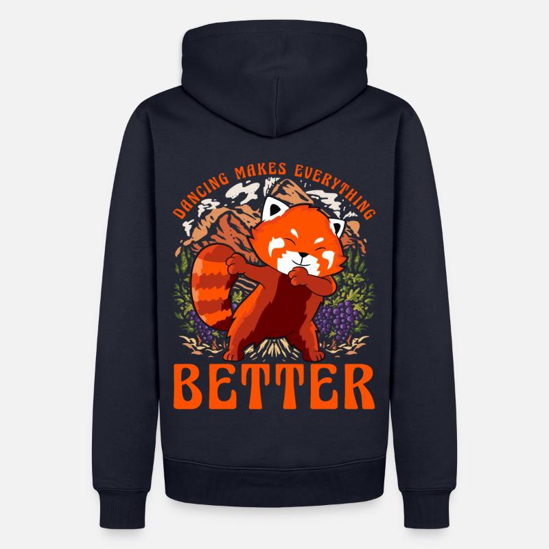 Dancing makes everything betterRoter Panda - Männer Premium Bio Hoodie - Navy