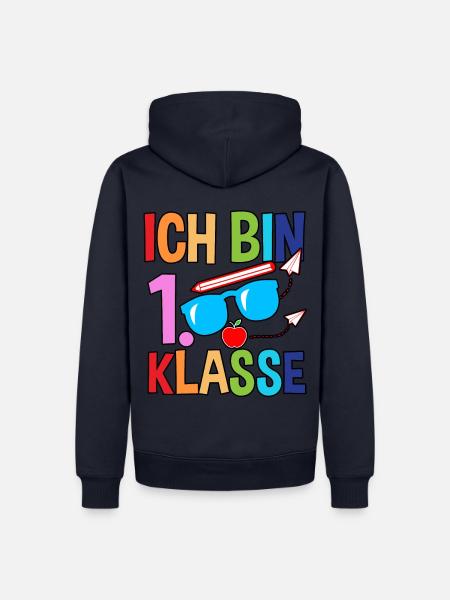 Erste Klasse Schulkind Schulbeginn Einschulung - Männer Premium Bio Hoodie - Navy