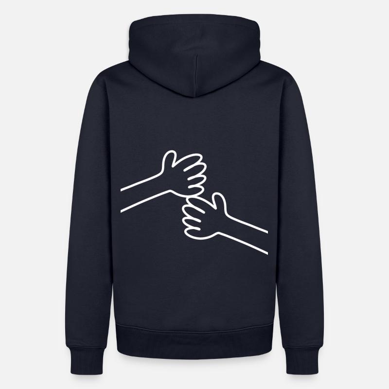 HUG (white version) - Sweat à capuche Premium bio Homme - bleu marine