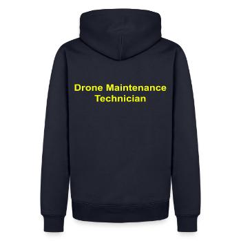 Drone Maintenance Technician - Men’s Premium Organic Hoodie - navy - Back - Nico (187cm)
