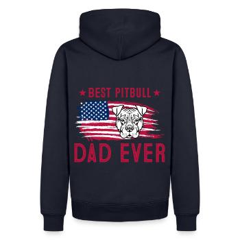 Meilleur père pitbull de tous les temps - Sweat à capuche Premium bio Homme - bleu marine - Dos - Nico (187cm)