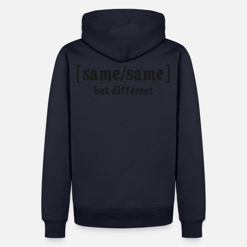 Identique Identique mais différente - Sweat à capuche Premium bio Homme - bleu marine