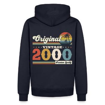 Original 2000 Jahrgang 2000 24. Geburtstag 2000 - Männer Premium Bio Hoodie - Navy - Hinten - Nico (187cm)