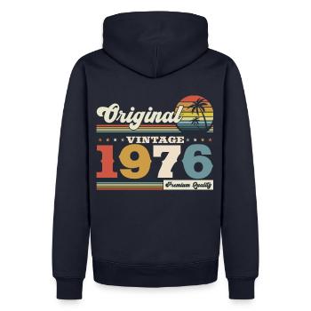 Original 1976 Jahrgang 1976 48. Geburtstag 1976 - Männer Premium Bio Hoodie - Navy - Hinten - Nico (187cm)