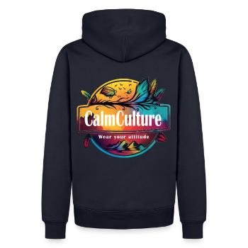 The colorful nature - CalmCulture - Men’s Premium Organic Hoodie - navy - Back - Nico (187cm)